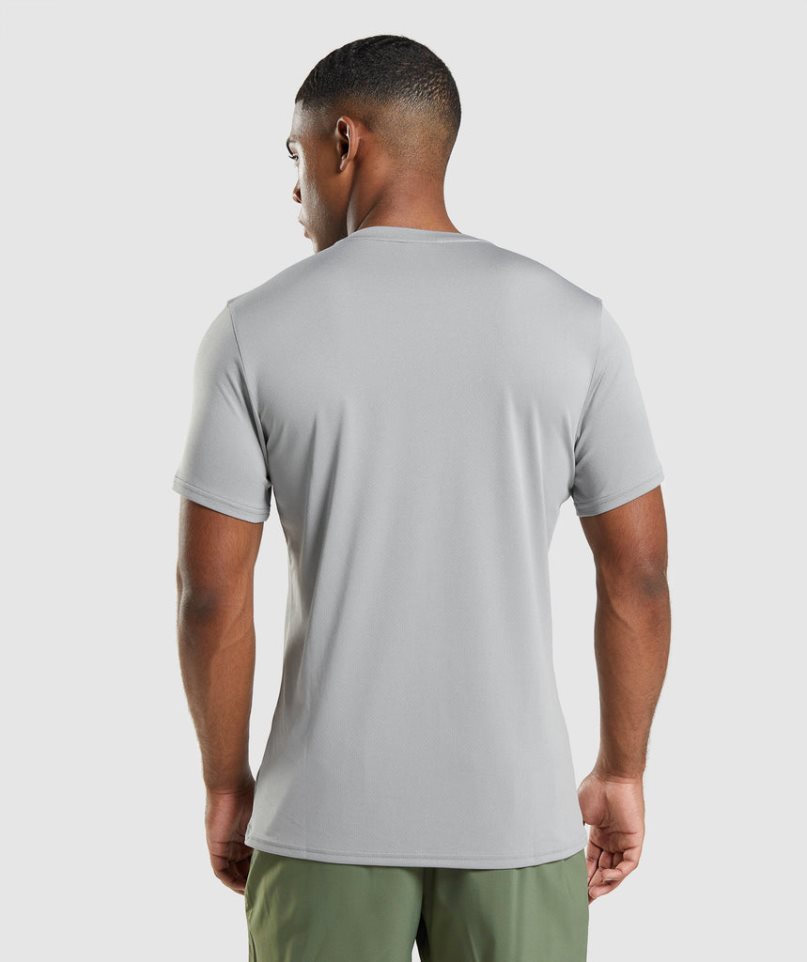 Men's Gymshark Arrival T-Shirts Light Grey | CA A08135